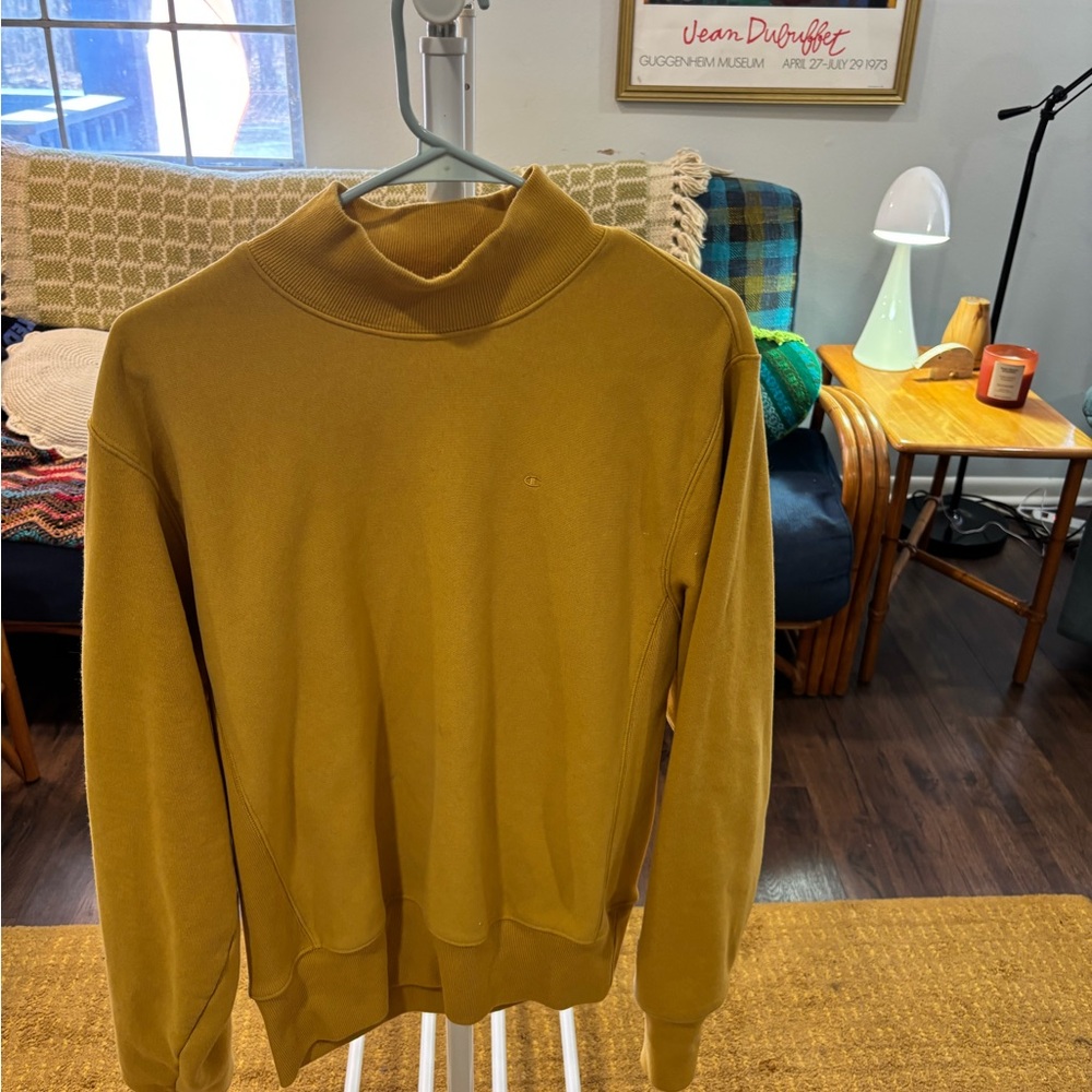 Champion Men's Gold Turtleneck Sweater